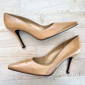 Stuart Weitzman Leather Pointed Toe‎ Pumps | Tan Size 8